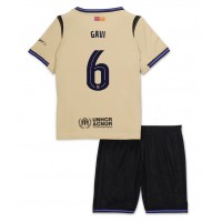 Barcelona Paez Gavi #6 Vonkajší Detský futbalový dres 2025-26 Krátky Rukáv (+ trenírky)